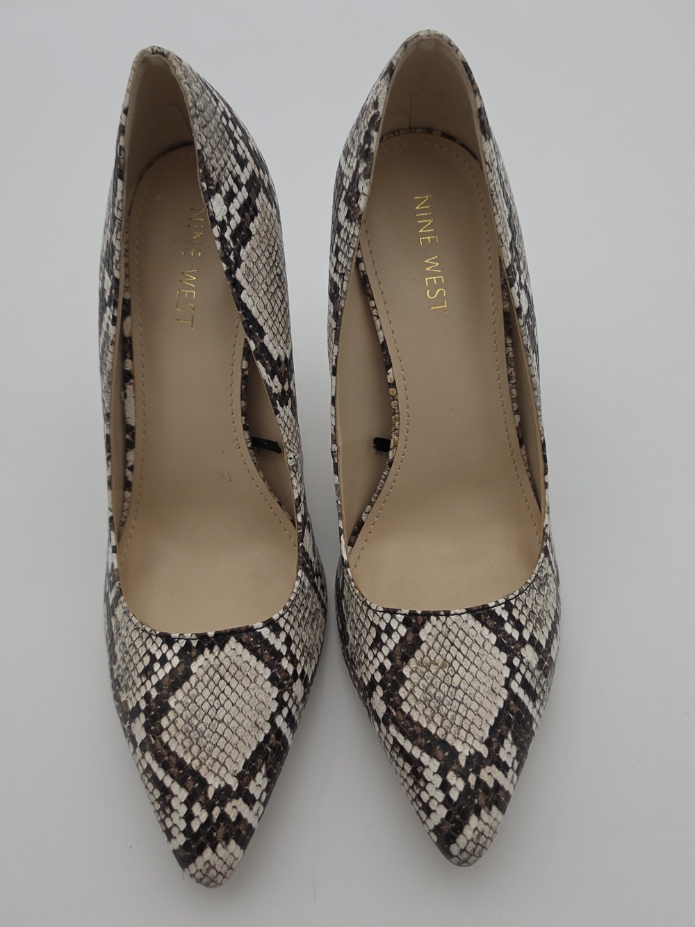 Nine West Tatiana Snake Print Pumps Size 7M Pointed Toe Stiletto Heels